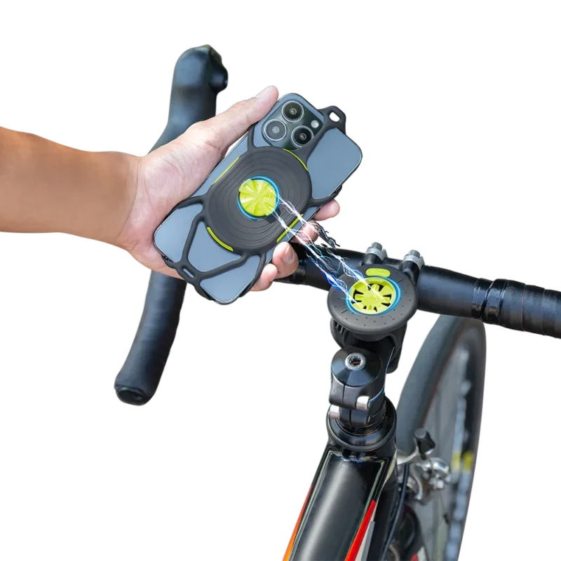 Bisiklet Telefon Tutucusu - Manyetik Kilit Sistemli