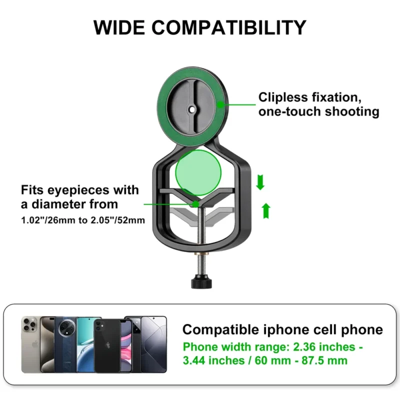 Alternative view of Iphone Uyumlu Magnetik Teleskop Telefon Adaptörü