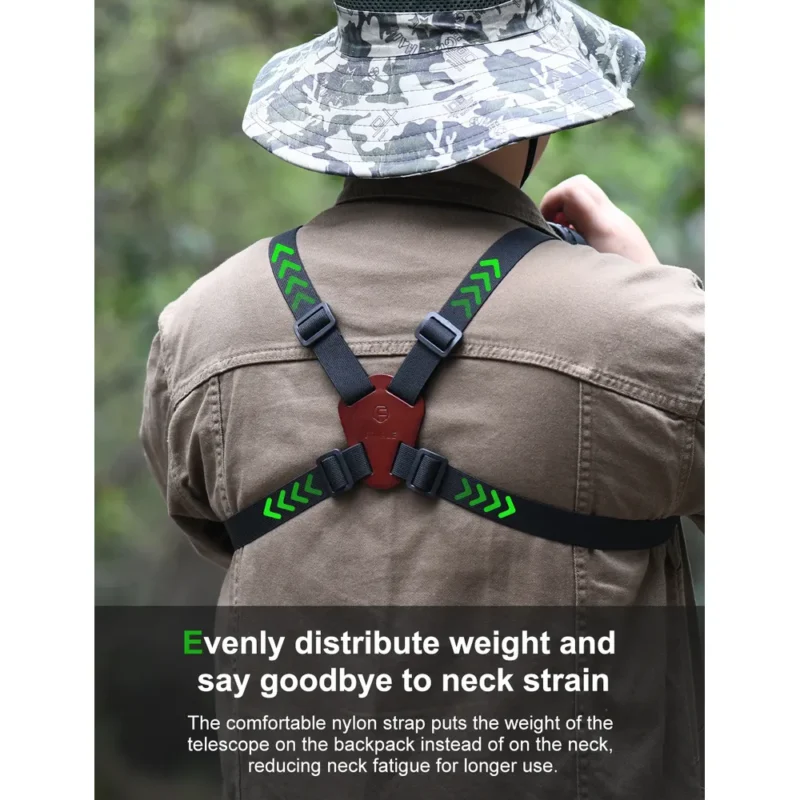 Alternative view of Deri Destekli Ayarlanabilir Dürbün Askısı – X Tipi Hafif ve Konforlu Taşıma Çözümü